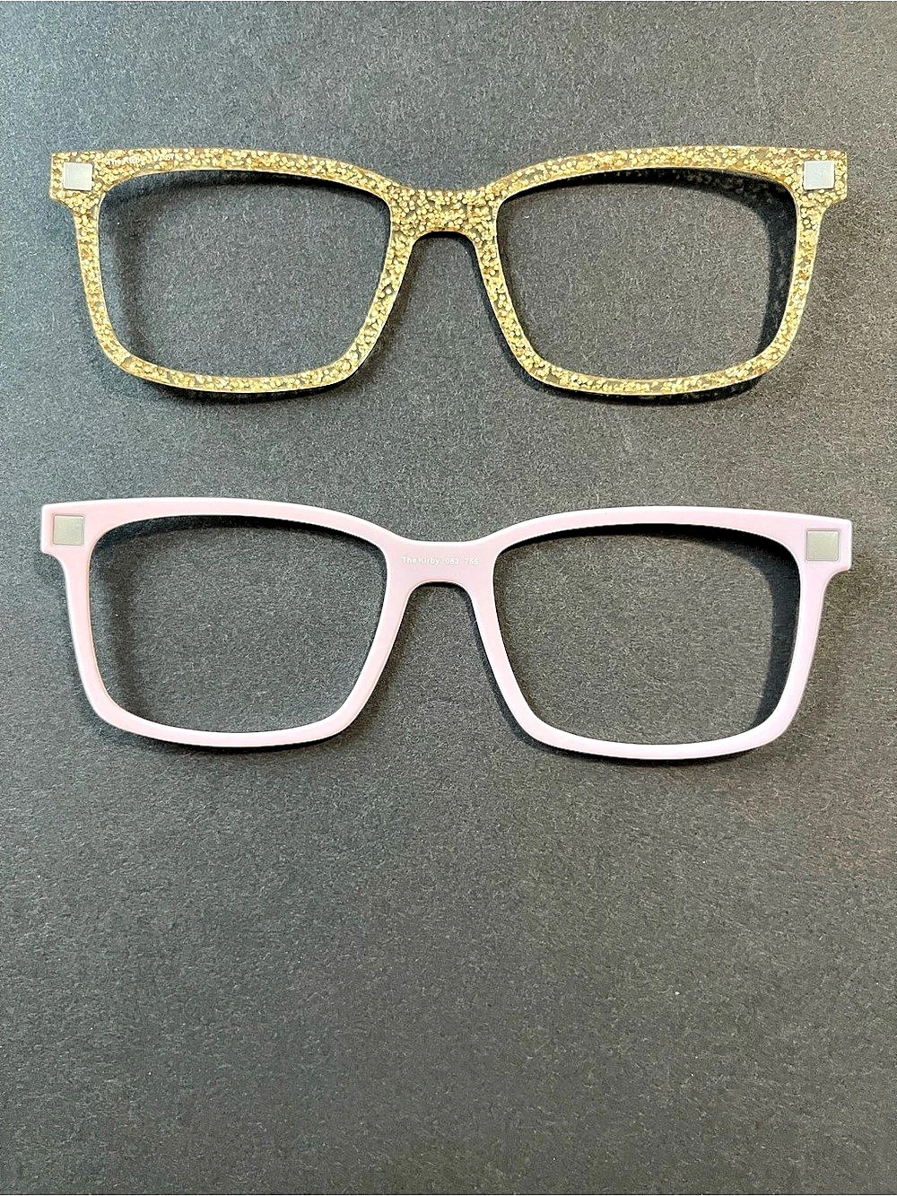 Pair Eyewear The Kirby Square Frame Glasses Pink & Gold